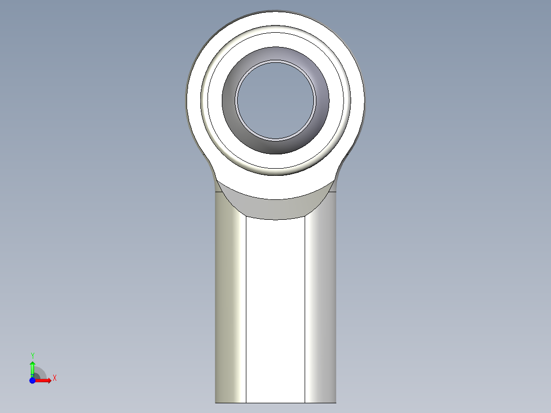 端桿軸承(不銹鋼自潤型)YHF.YHFL-3D多系列多零件图纸模型前视图