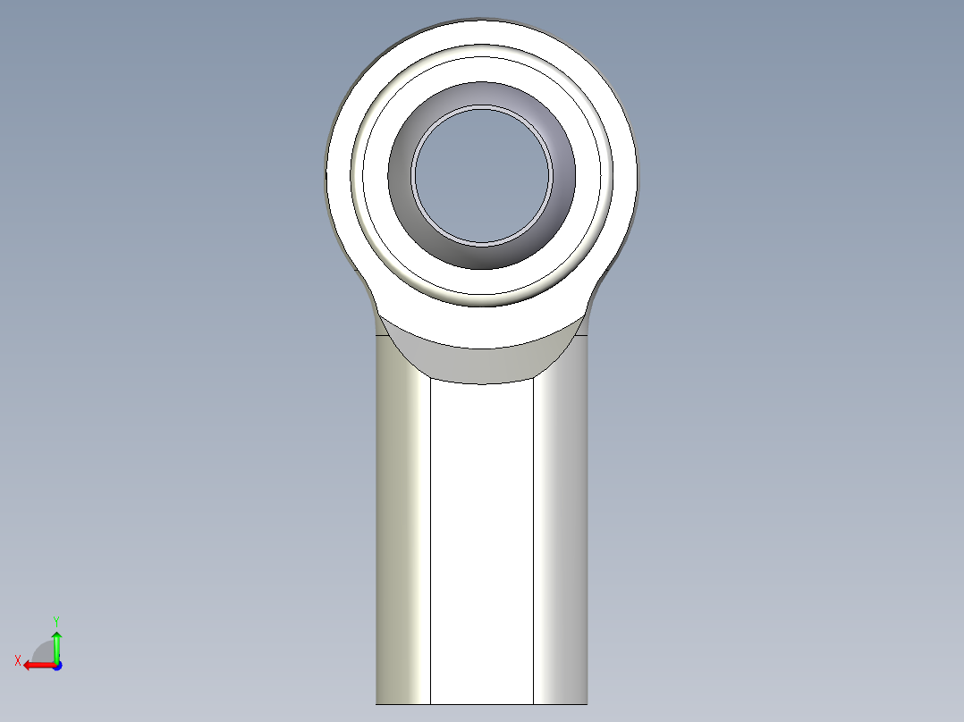 端桿軸承(不銹鋼自潤型)YHF.YHFL-3D多系列多零件图纸模型后视图