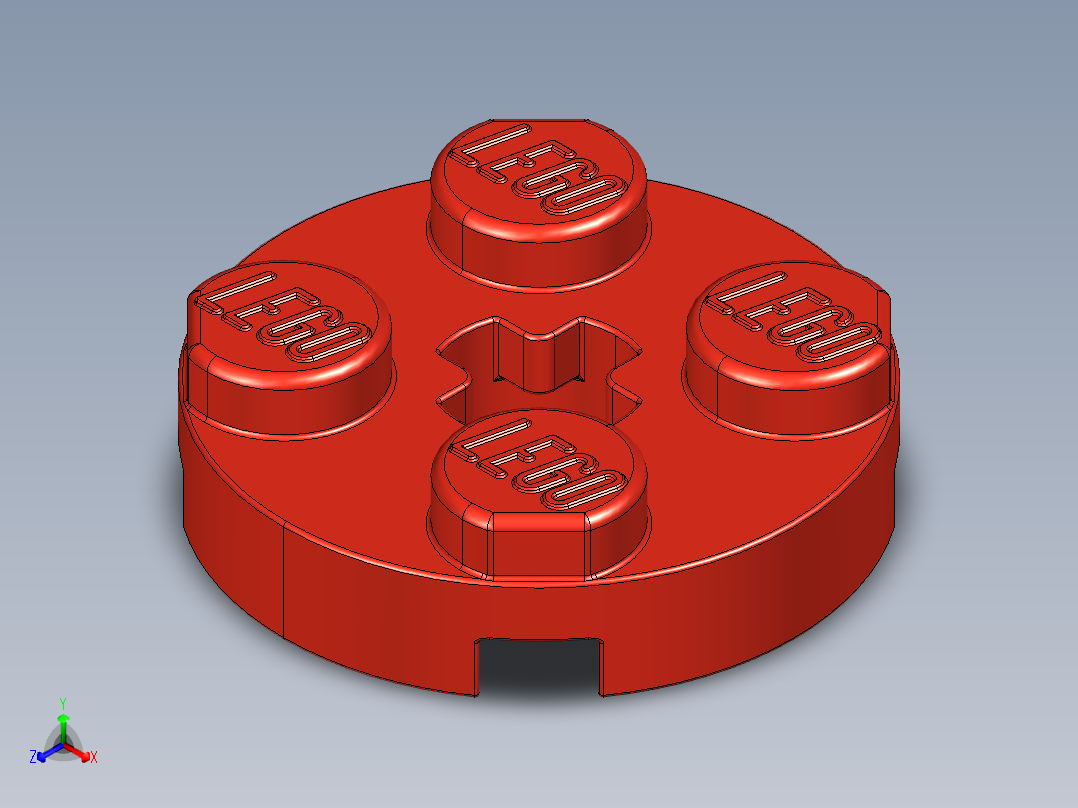 乐高零件 4032 板 2 x 2 圆形-4032 Red Plate 2 x 2 Round