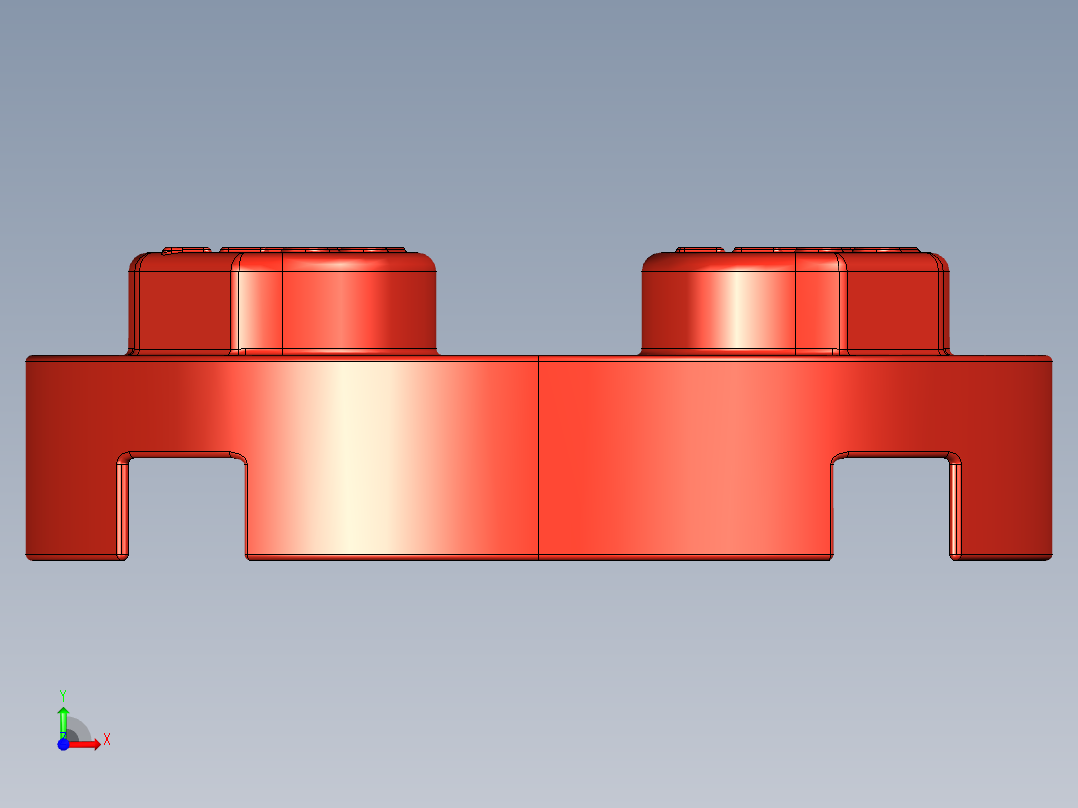 乐高零件 4032 板 2 x 2 圆形-4032 Red Plate 2 x 2 Round前视图