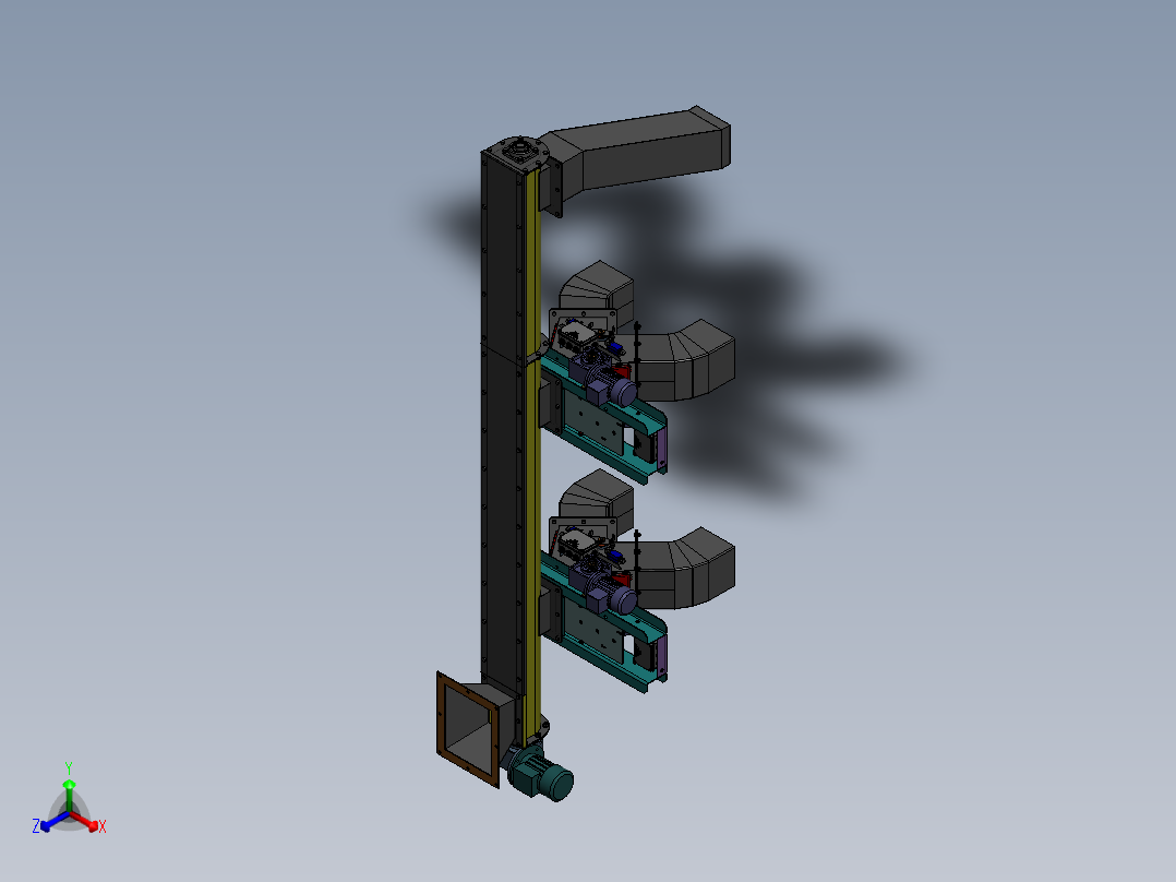 螺旋输送机sw17正等轴测图