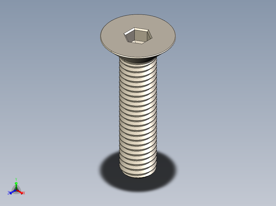 Screw_ISO_10642_M5x22_A2.STEP正等轴测图