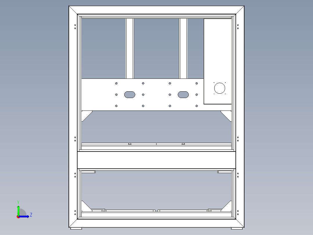 塑性包装袋一体成型机左视图