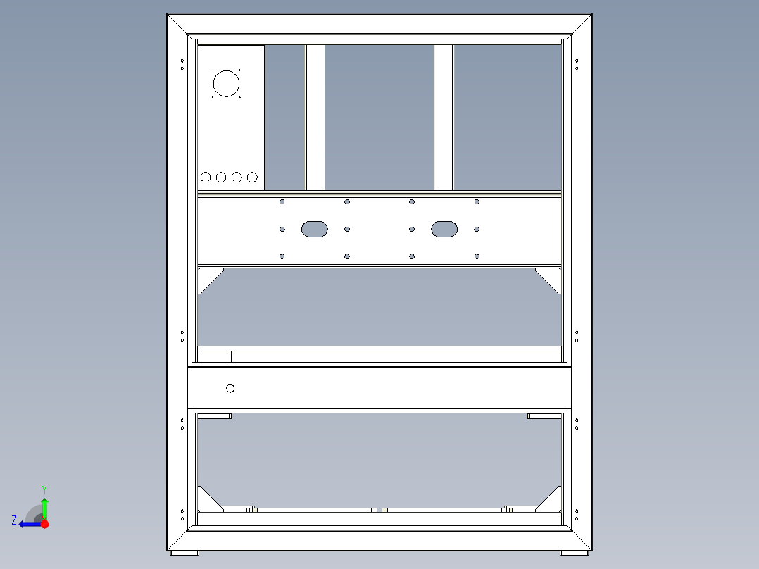 塑性包装袋一体成型机右视图