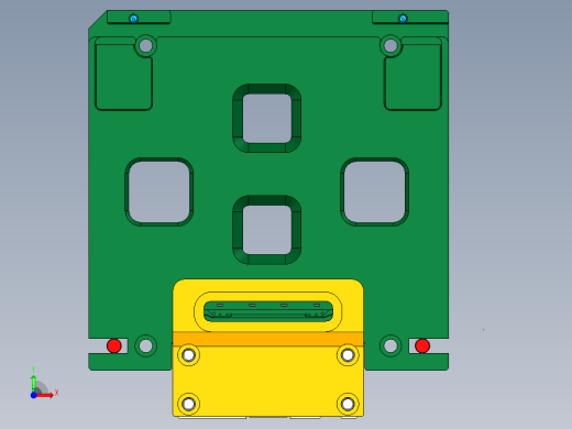 MD1-A笔记本CNC工装夹具三维模型-CNC7外观槽结构-210606前视缩略图