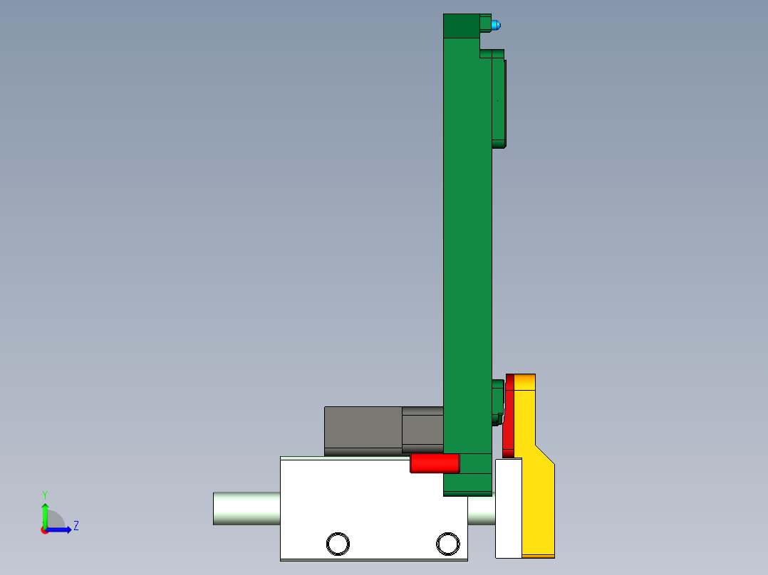 MD1-A笔记本CNC工装夹具三维模型-CNC7外观槽结构-210606左视图
