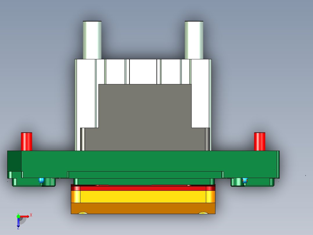 MD1-A笔记本CNC工装夹具三维模型-CNC7外观槽结构-210606俯视图