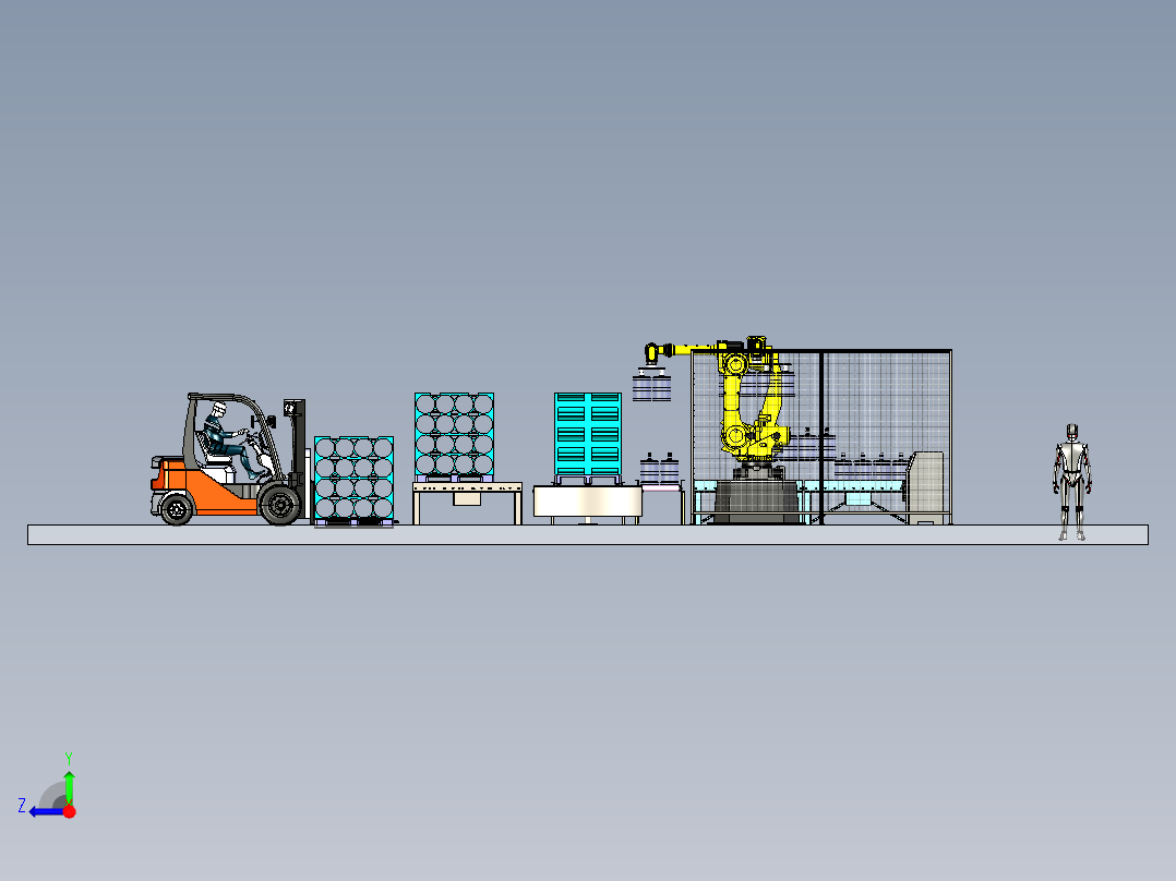 B2003992-生产线 - 水右视图