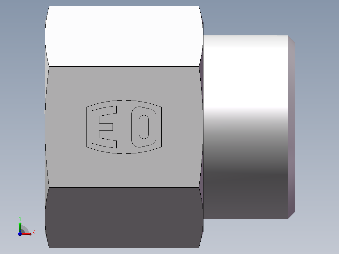 直通内螺纹接头、5DM-36-33前视图