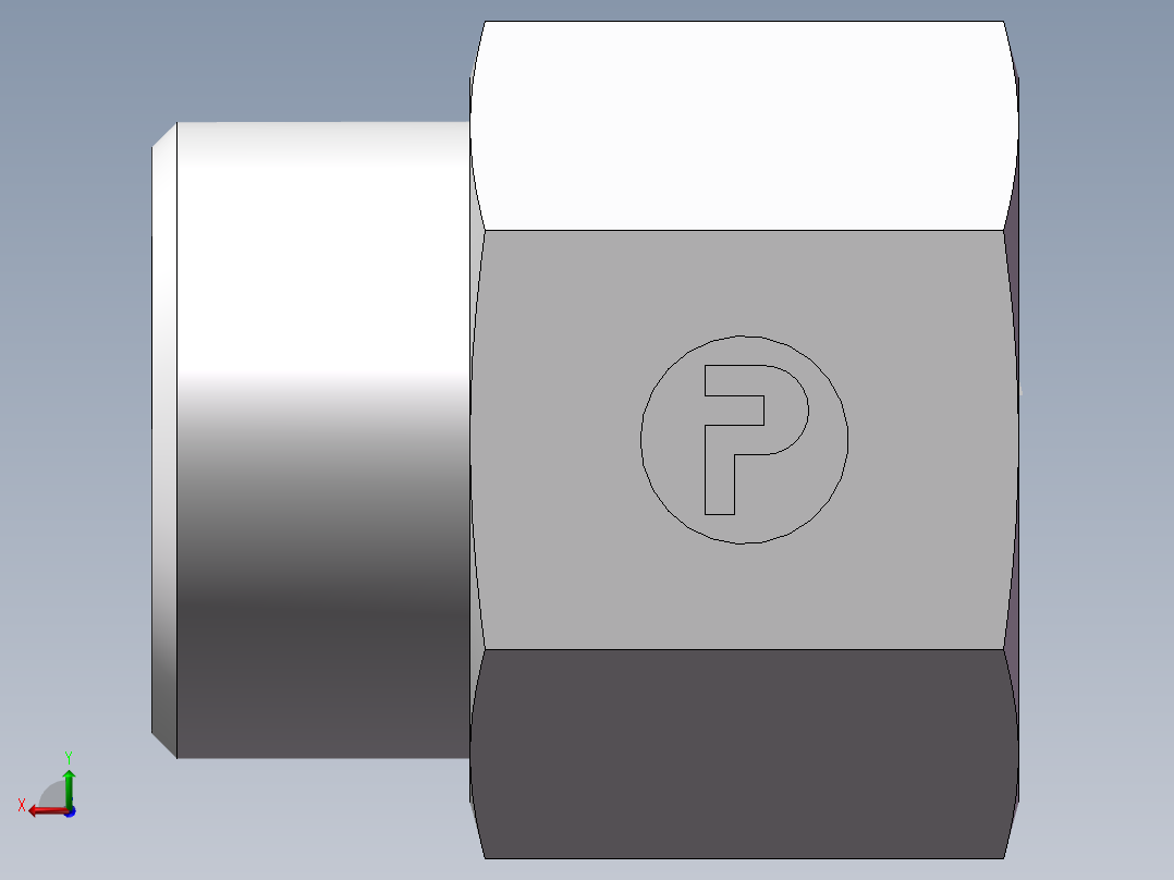 直通内螺纹接头、5DM-36-33后视图