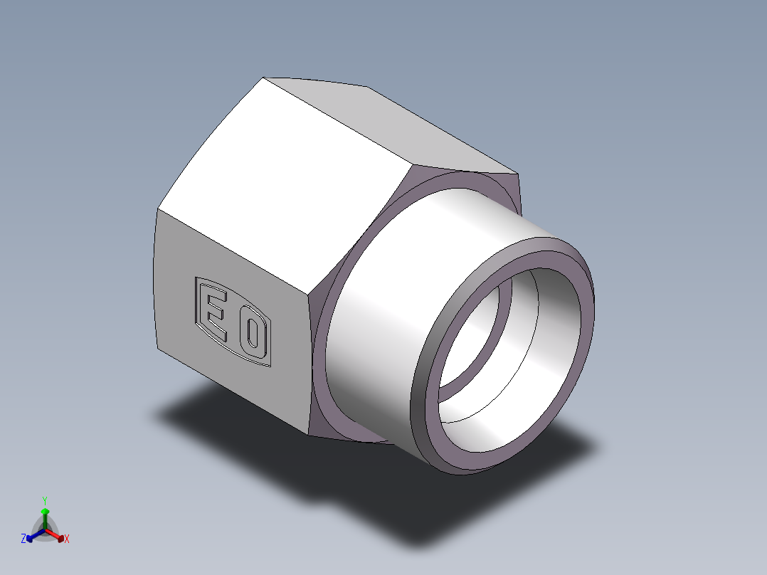 直通内螺纹接头、5DM-36-33正等轴测图