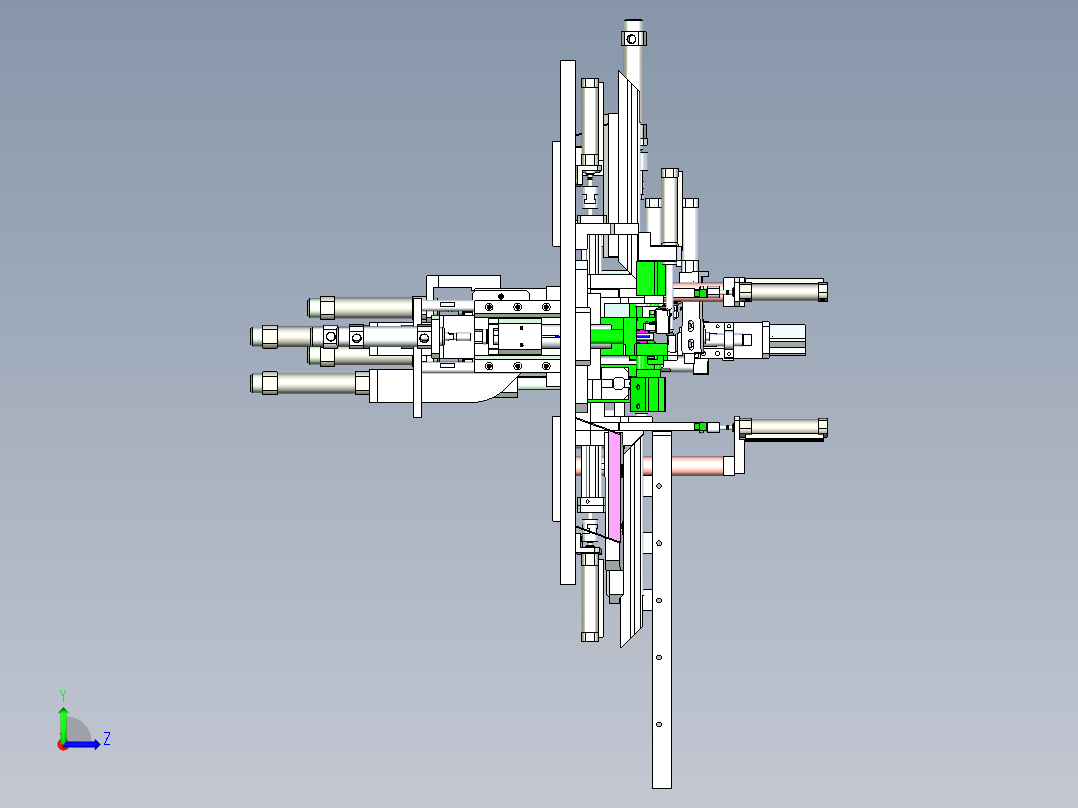 单向阀芯装配设备设计左视图