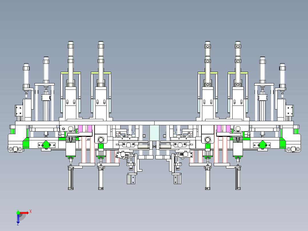 单向阀芯装配设备设计俯视图