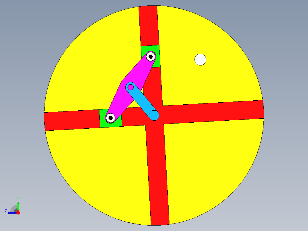 改进双滑块机构右视图