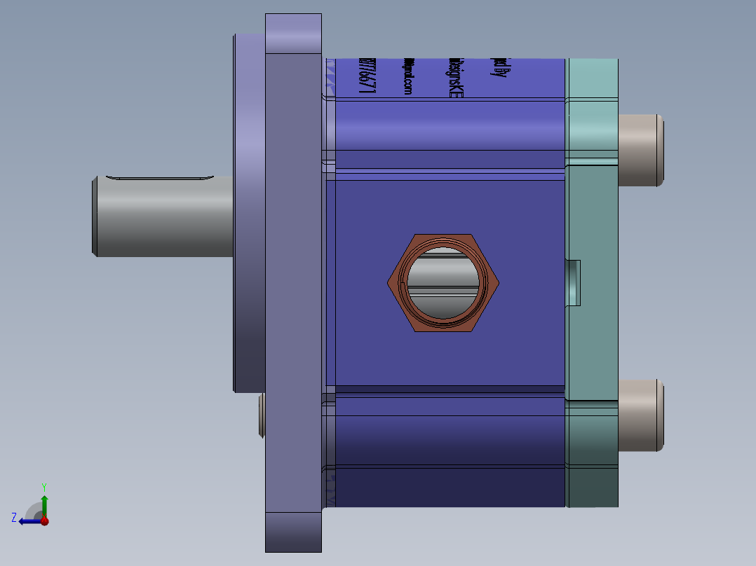 泵、水泵(111)右视图