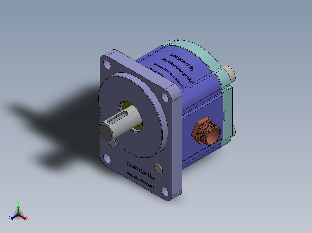 泵、水泵(111)正等轴测图