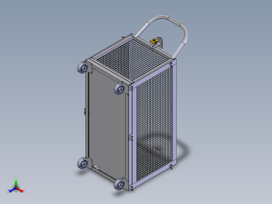 货架、周转栏正等轴测图