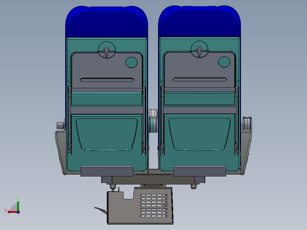 汽车座椅后视图