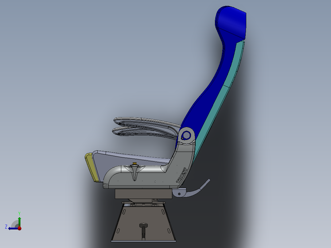 汽车座椅右视图