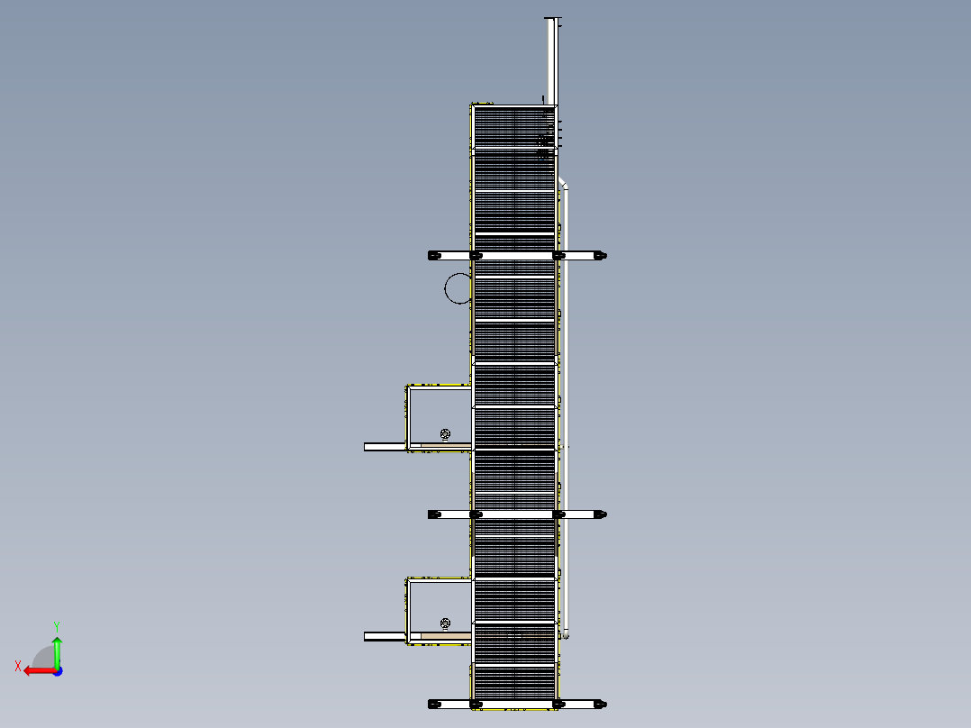 移动龙门架平台后视图