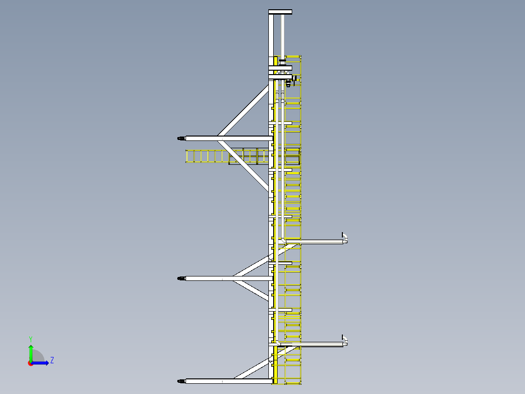 移动龙门架平台左视图