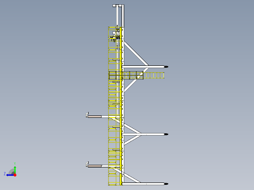 移动龙门架平台右视图
