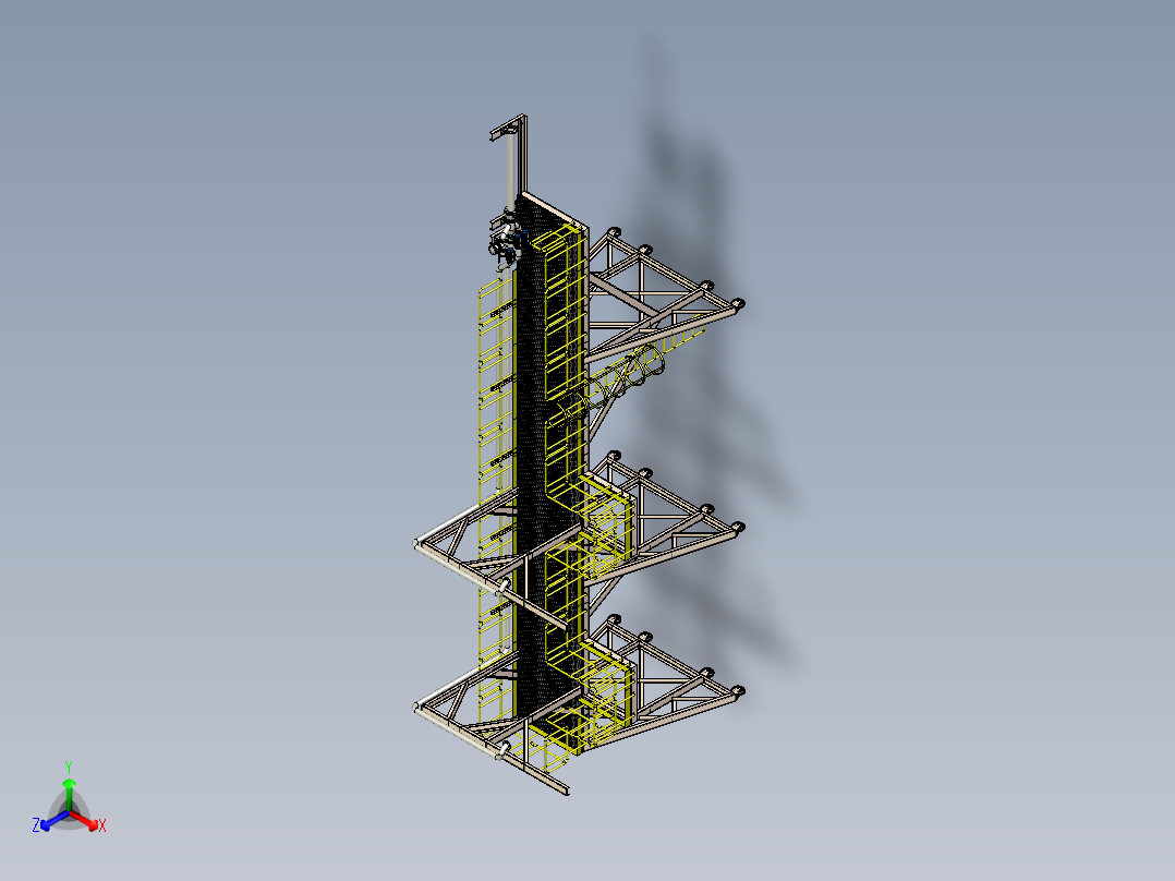 移动龙门架平台正等轴测图