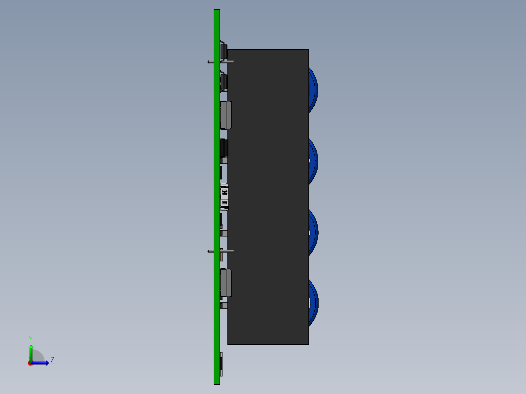 电池仓、电池(83)左视图