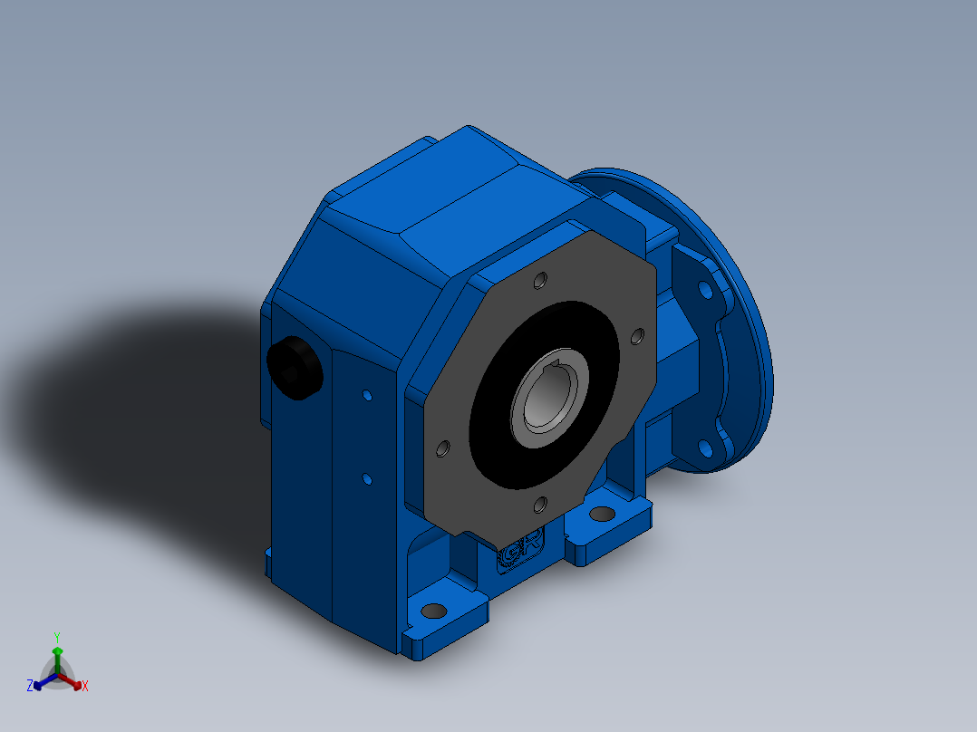 减速机 MRV 118 UO4E 63 B14正等轴测图