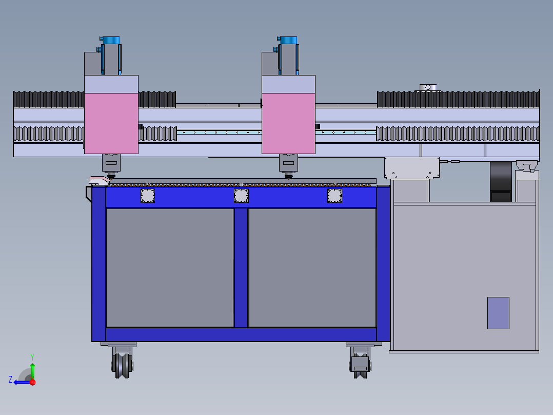 双头切割机总装 XT右视图