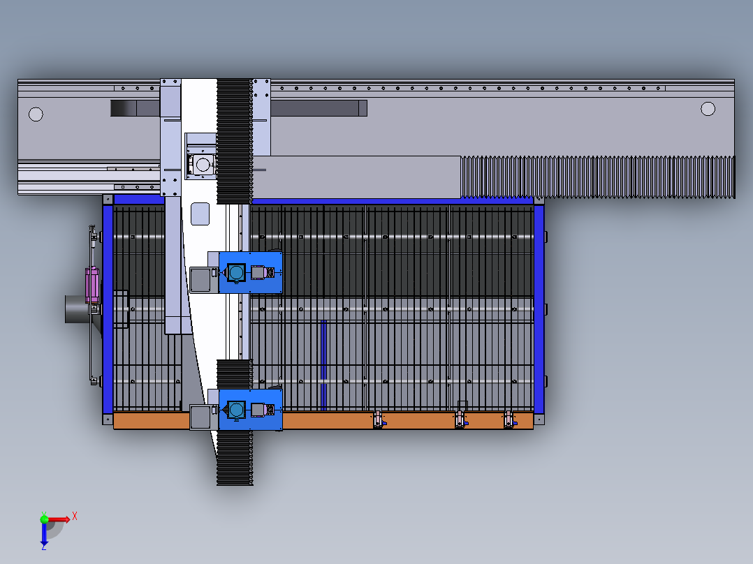 双头切割机总装 XT俯视图
