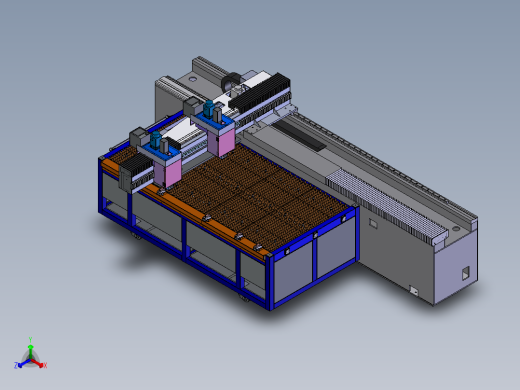 双头切割机总装 XT正等轴测缩略图