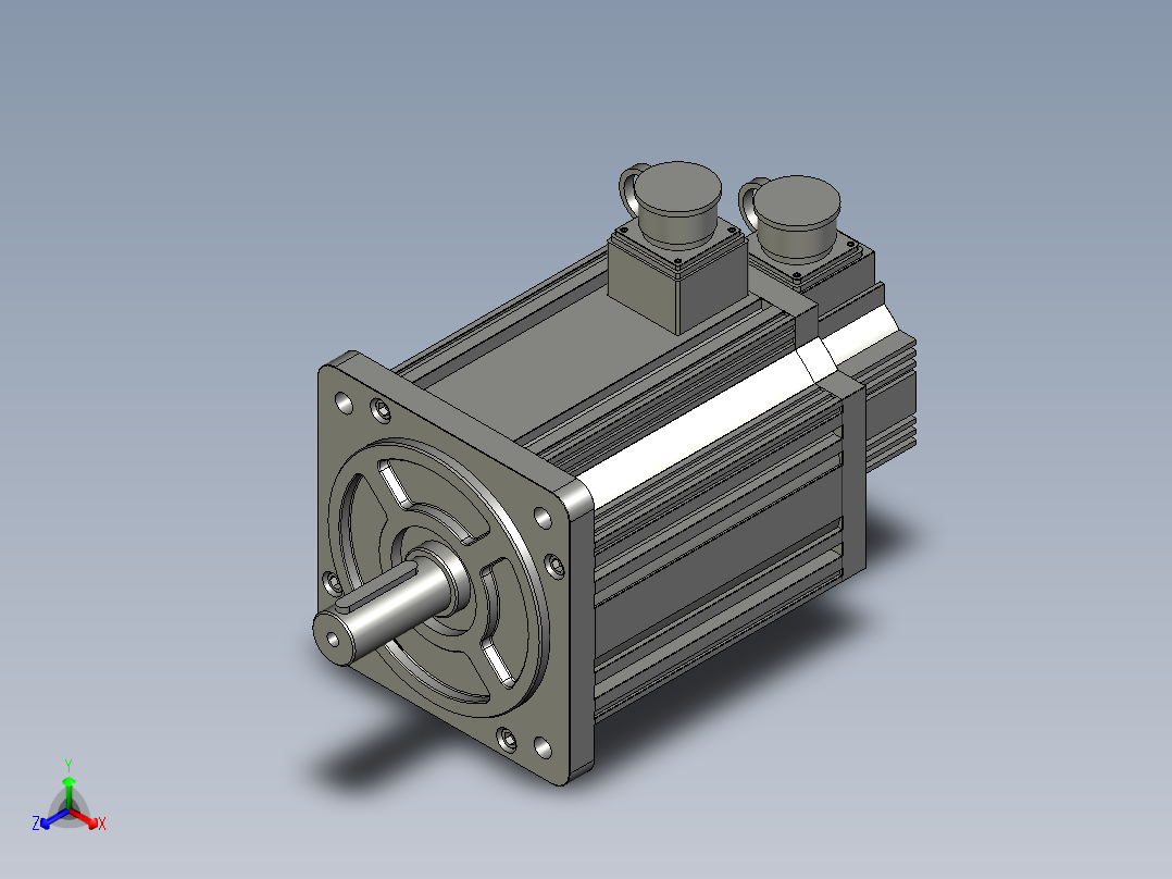 110-180系列伺服电机130ST-M10010正等轴测图