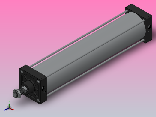 SC气缸SC标准气缸系列SC-125X700-S正等轴测缩略图