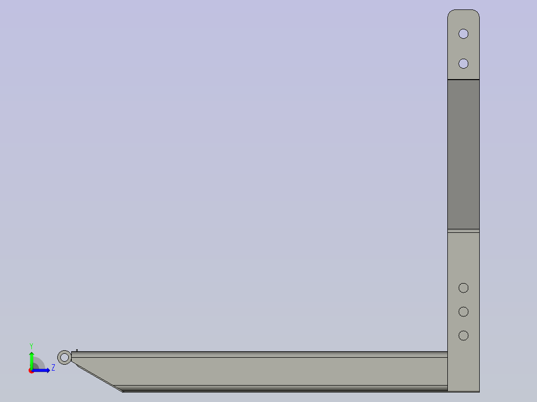 安全高效的2米重型拖拉机运输平台左视图