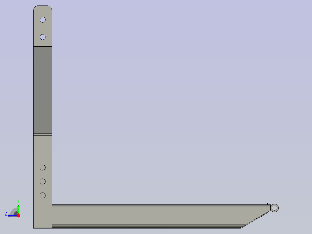安全高效的2米重型拖拉机运输平台右视图
