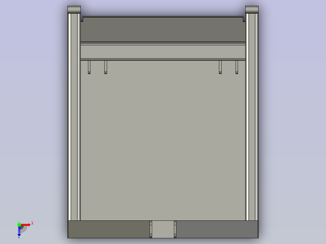 安全高效的2米重型拖拉机运输平台俯视图