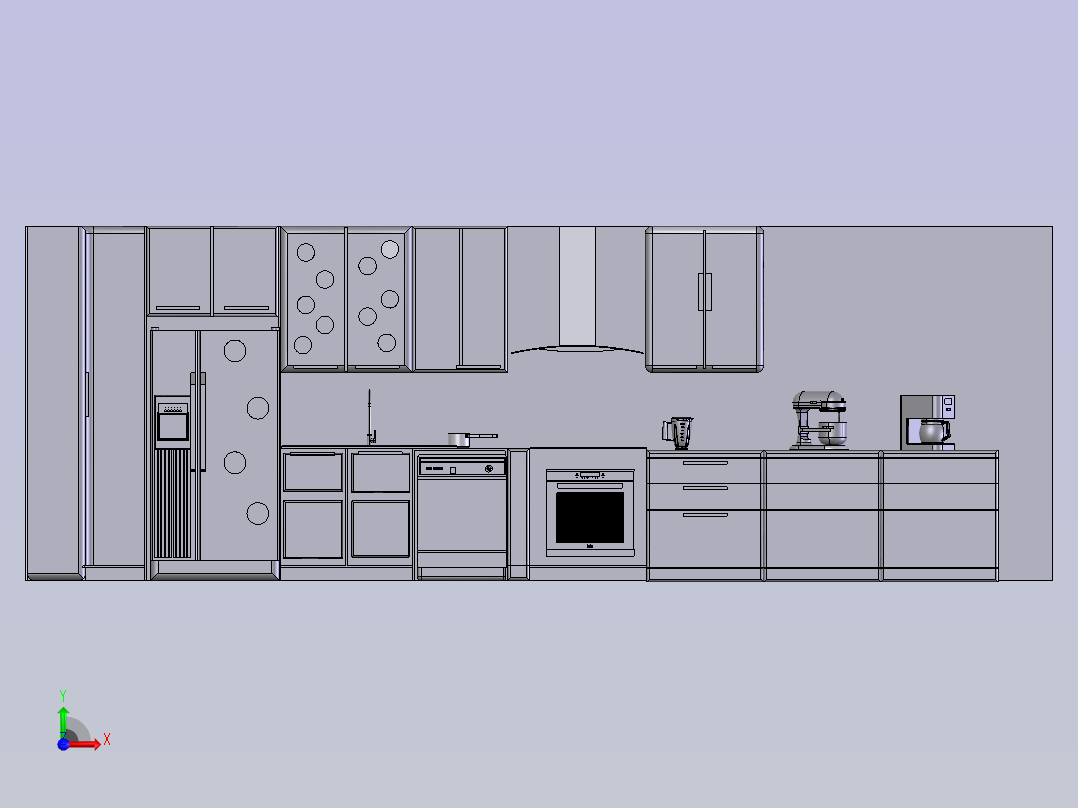 厨房设计前视图