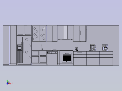 厨房设计前视缩略图