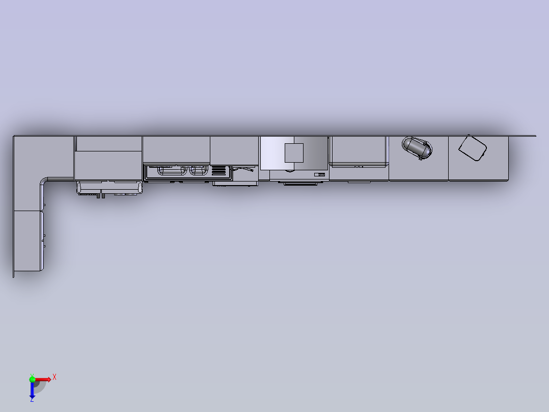 厨房设计俯视图