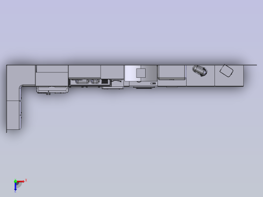 厨房设计俯视缩略图