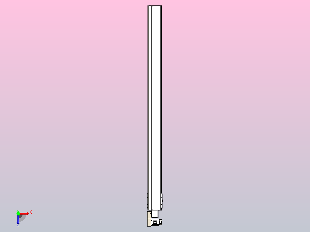 皮带直线轴半封闭可选导轨TPA-HNB-220D-176-L2750-ML-C-P1K-N3俯视图