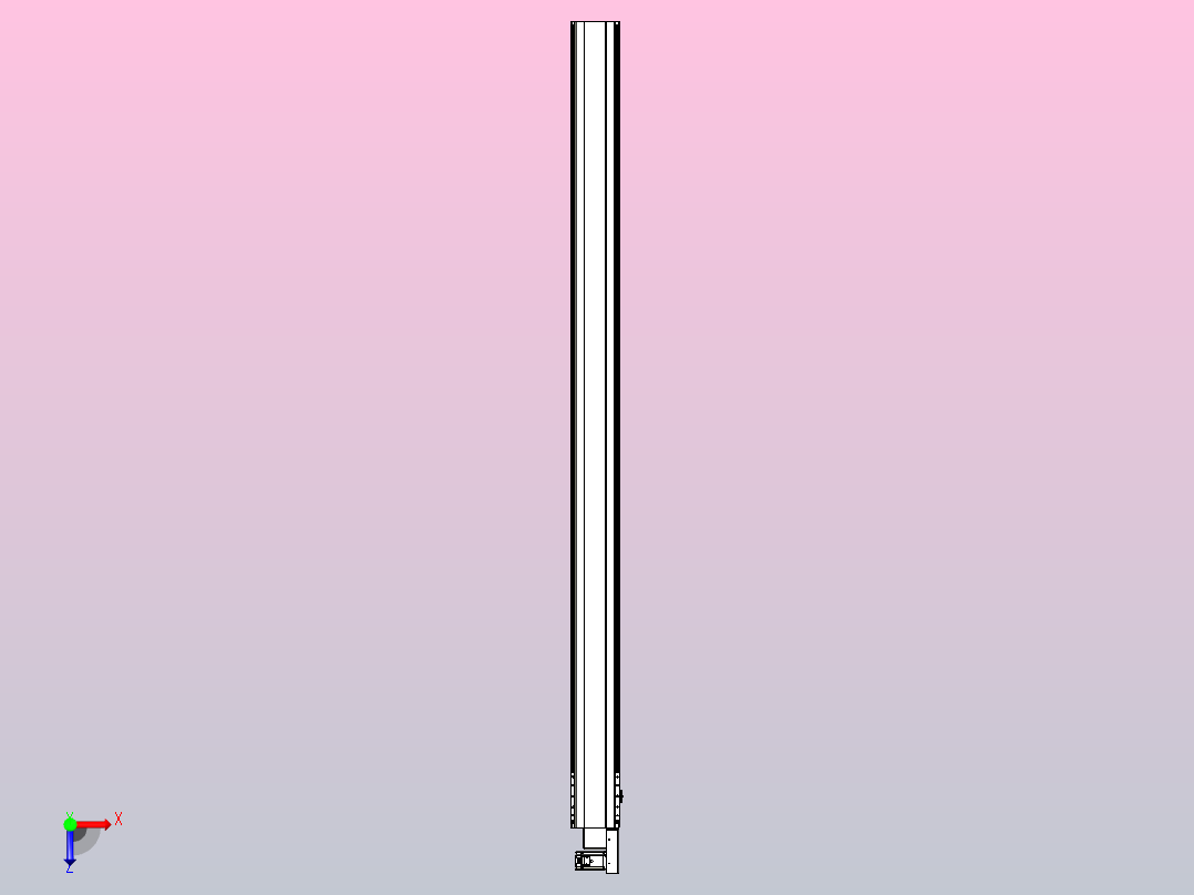 皮带直线轴半封闭可选导轨TPA-HNB-202D-140-L3000-MR-Y-P75-N3俯视图