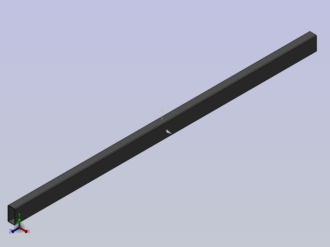 方通40×20×1．2x660(普通钢)正等轴测图