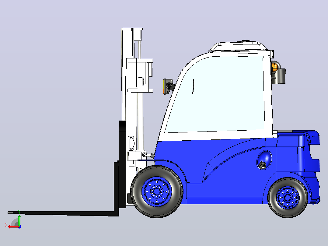 堆垛叉车cabinada后视图