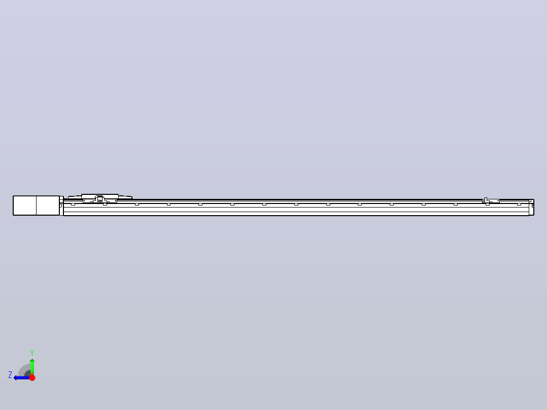 机器人皮带驱动直线轴TPA-GCB-120-P70-L1200-QR-M20-N3右视图