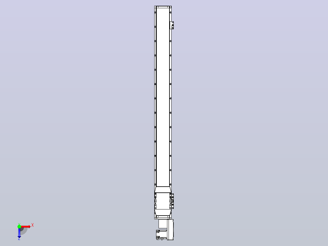 机器人皮带驱动直线轴TPA-GCB-120-P70-L1200-QR-M20-N3俯视图