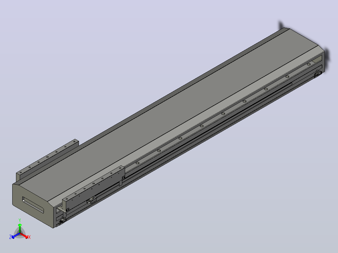 直驱直线电机轴TPA-LNP-230D-P33-L1080-C-1-3-C-10-N3(磁栅尺)正等轴测图