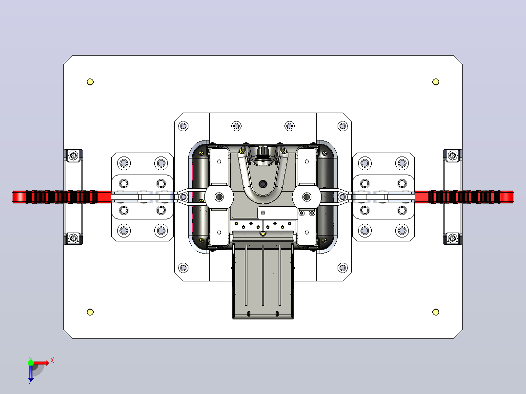 治具装配 压合治具等3D图纸 x_t格式俯视图