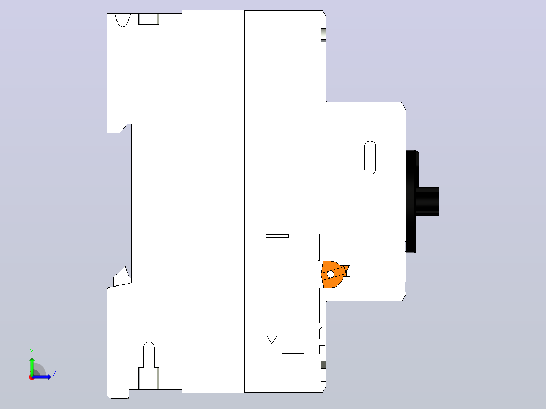 手动电机起动器ABB MS325.a3d左视图